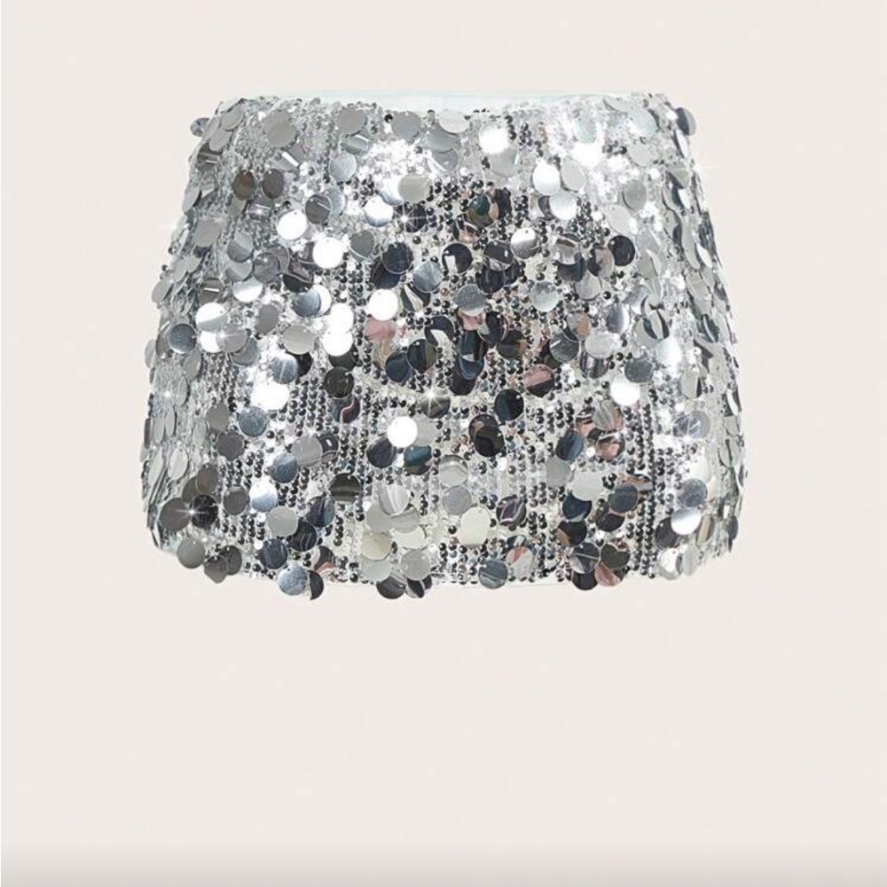 SHEIN Silver Sequin Skirt